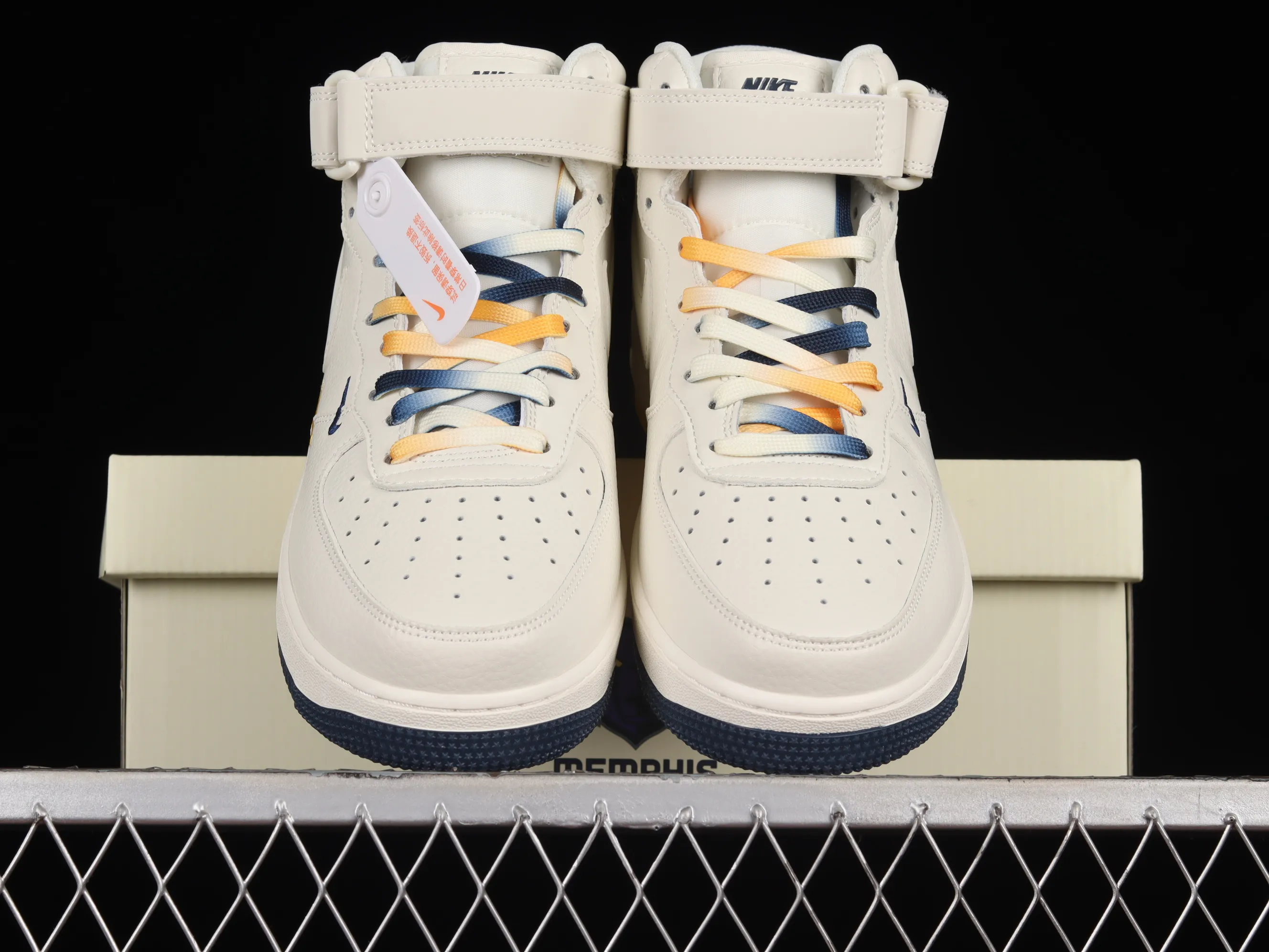 All categories Nk Air Force 1 Air Force series Nk Air Force 1 Mid Air Force mid-top Nk Air Force 1'07 Mid beige blue Memphis Grizzlies city limited Air Force 1 mid-top sports and leisure sneakers ML5369-215